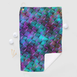 Toalla De Golf Lílago azul manchado de 3D cuadrado a rosa o trián