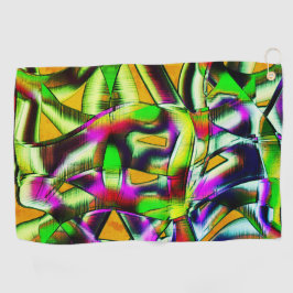 Toalla De Golf Lima de recortes retorcidos y coloridos... arañazo