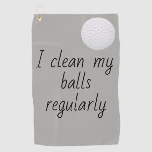 Toalla De Golf Limpio Mis Pelotas Regularmente Humor Divertido