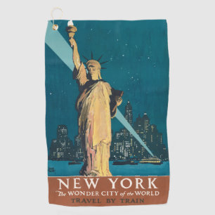 Toalla De Golf Línea aérea de la ciudad de Nueva York para la lib