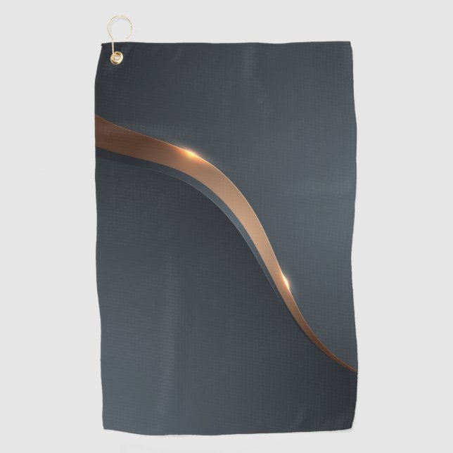 Toalla de golf - Línea dorada (Anverso)