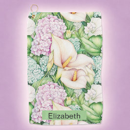 Toalla De Golf Lirio de Calla Pastel Personalizado