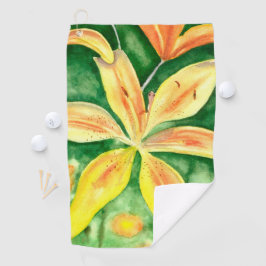 Toalla De Golf Lirios amarillos en el jardín