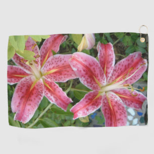 Toalla De Golf Lirios Stargazer Jardín Floral