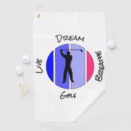Toalla De Golf Live, dream, breathe golf