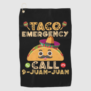 Toalla De Golf Llamada de Emergencia de Taco Divertida Cinco de M