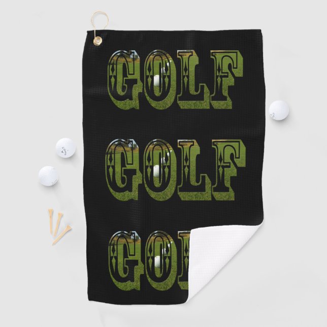 Toalla De Golf Logo de Green Dimensional Golf Picture, (In situ)