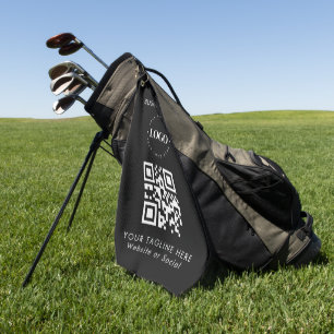Toalla De Golf Logotipo de empresa personalizado Código QR y text