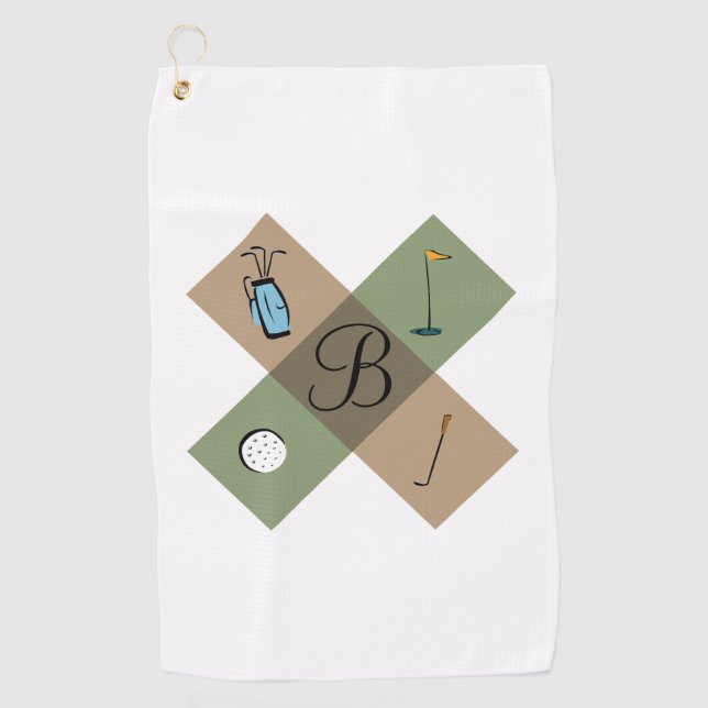 Toalla De Golf Logotipo de Golf Personalizado (Anverso)