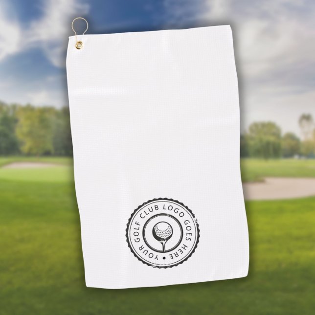 Toalla De Golf Logotipo del club de golf Personalizado personaliz (Personalized Custom Golf Club Logo Golf Towel)