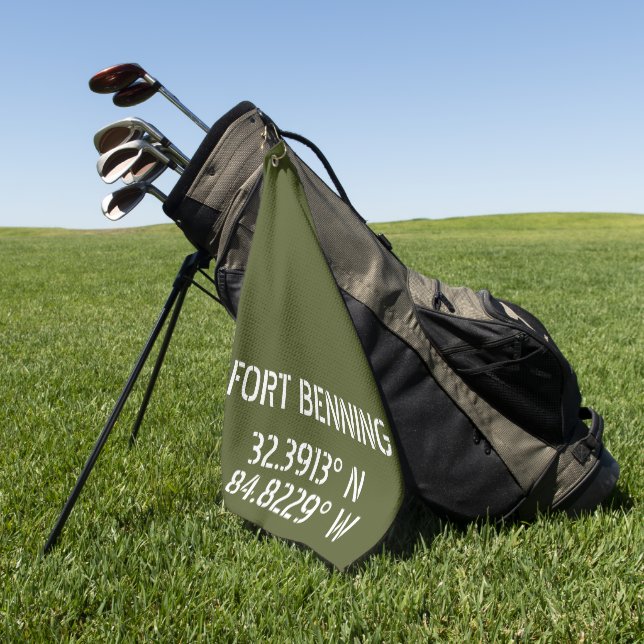 Toalla De Golf Longitud de Fort Bening Latitude (Verde)