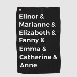 Toalla De Golf Los héroes de Jane Austen I