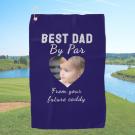 Toalla De Golf Los mejores niños Personalizados de papá foto azul