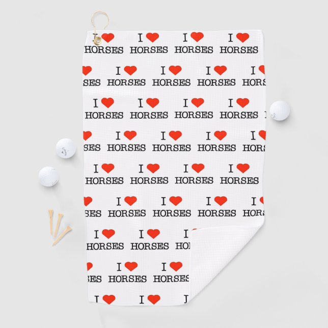 Toalla de golf Love Horses (In situ)