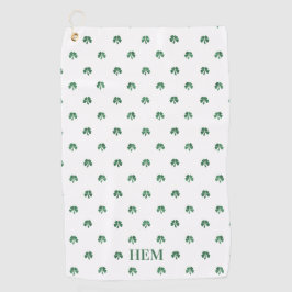 Toalla de golf Lucky Shot Monogrammed Irish Clover