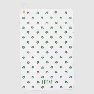 Toalla de golf Lucky Shot Monogrammed Irish Clover