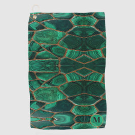 Toalla De Golf Luxury Emerald Malachite Green Marble Abstract