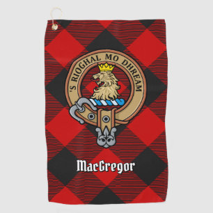 Toalla De Golf MacGregor Escudo sobre Rob Roy Tartan