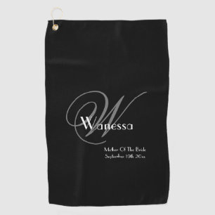 Toalla De Golf Madre De La Novia Boda Regalo Elegante Monograma