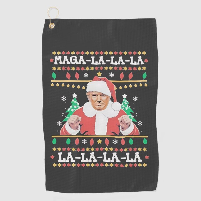 Toalla De Golf Maga La La La Trump Inauguración de Navidades 47 (Anverso)