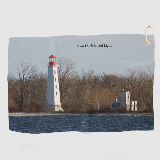 Toalla de golf Main Duck Island Light (Horizontal)