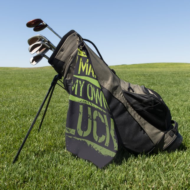 Toalla de golf "Make My Own Luck" (Verde)