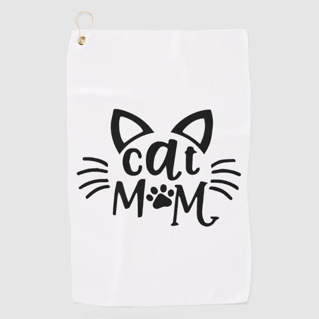 Toalla De Golf Mamá de gato (Anverso)