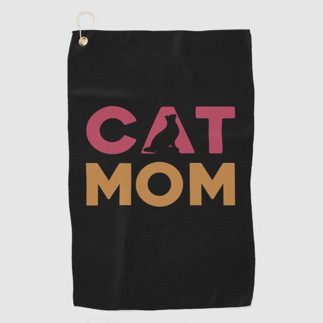 Toalla De Golf Mamá de gato (Anverso)