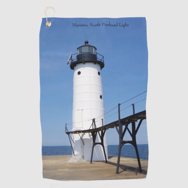 Toalla de golf Manistee North Pierhead Light (Anverso)