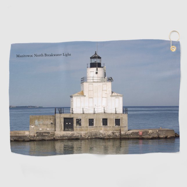 toalla de golf Manitowoc North Breakwater Light (Horizontal)