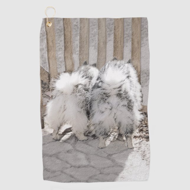 Toalla De Golf Manos en la pintura de la puerta - Arte original d (Anverso)