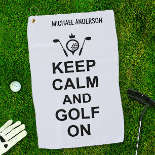 Toalla De Golf Mantén la calma y el golf en los golfistas Person