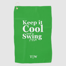 Toalla De Golf Manténgalo Guay y Swing Golf Theme
