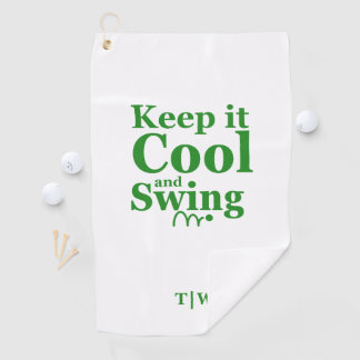 Toalla De Golf Manténgalo Guay y Swing Golf Theme