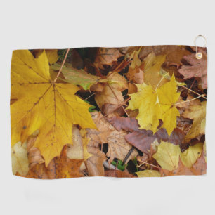 Toalla De Golf Maple caído deja naturaleza otoño amarilla