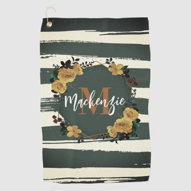 Toalla De Golf Marco floral vintage (Anverso)