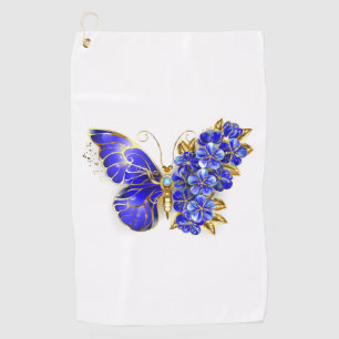 Toalla De Golf Mariposa Flor Zafiro