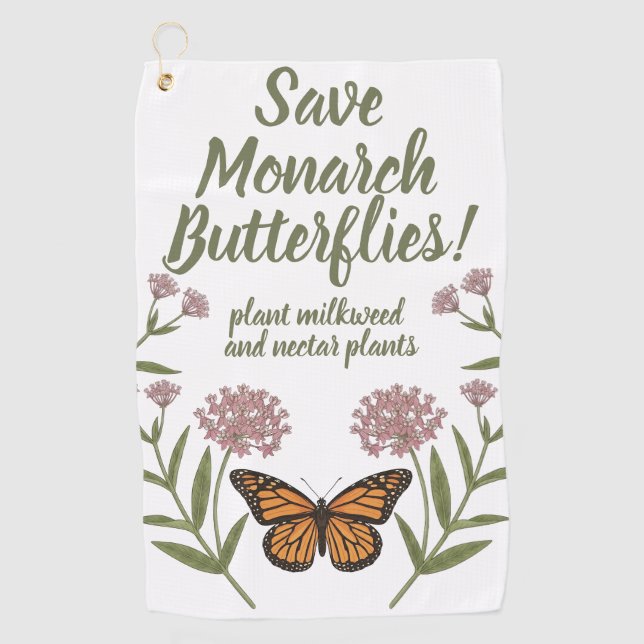 Toalla De Golf Mariposa Monarca (Anverso)