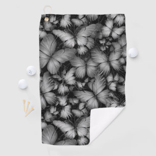 Toalla De Golf Mariposas grises estampadas