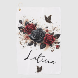 Toalla De Golf Mariposas y Rosas