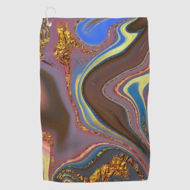 Toalla De Golf marrón abstracto de patrones (Anverso)