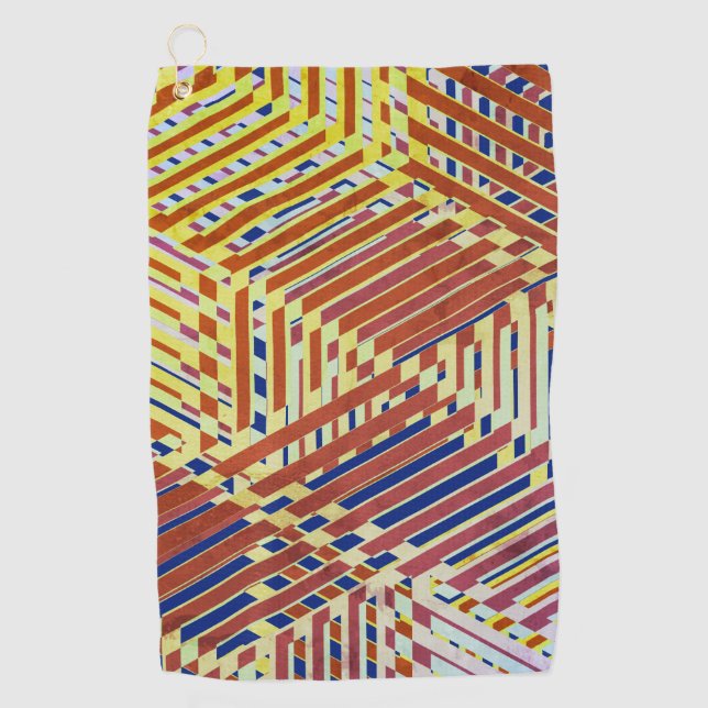 Toalla De Golf Marrón estampado, marina, amarillo (Anverso)