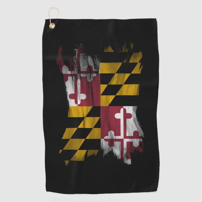 Toalla De Golf Maryland State flag pincel, bandera de Maryland (Anverso)