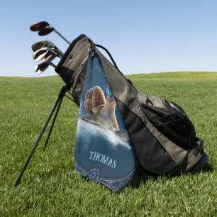 Toalla De Golf Más fría que el resto, el caracol con snowboard.