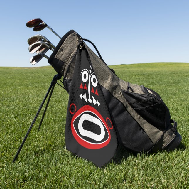 Toalla De Golf Máscara tribal africana (Verde)