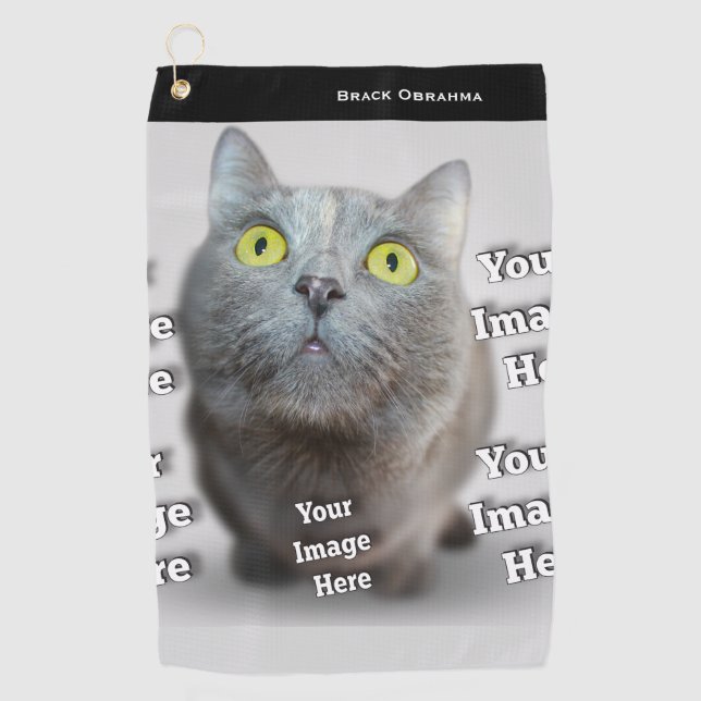 Toalla De Golf MASCOTA Foto ✨ encantador Personalizado (Anverso)