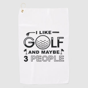 Toalla De Golf Me Gusta El Golf Y Quizá 3 Personas