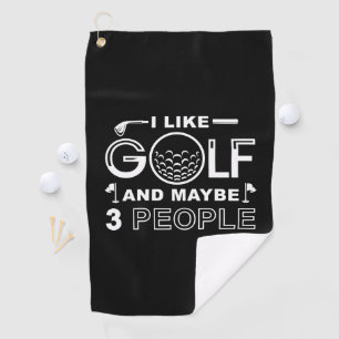 Toalla De Golf Me Gusta El Golf Y Quizá 3 Personas