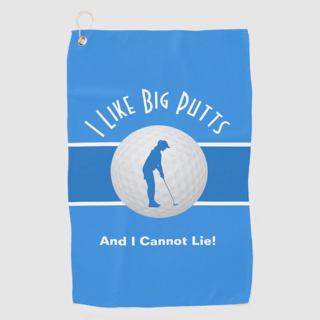 Toalla De Golf Me Gusta El Gran Putte Lady Golfer Funny Trendy Bl (Anverso)