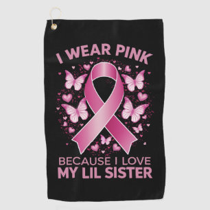 Toalla De Golf Me pongo rosa por la conciencia del cáncer de mama